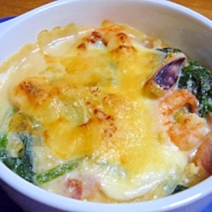 時単 マカロニグラタンの素使用 ホウレン草グラタン レシピ 作り方 By チッチとカム 楽天レシピ 時単 マカロニグラタンの素使用 ホウレン草グラタン レシピ 作り方 By チッチとカム 楽天レシピ